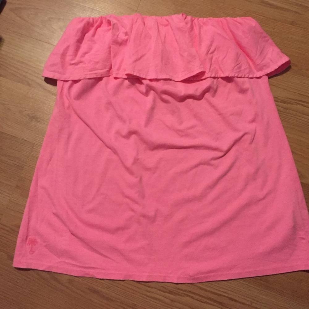 Lilly Pulitzer Pink Top Ruffles Size Large